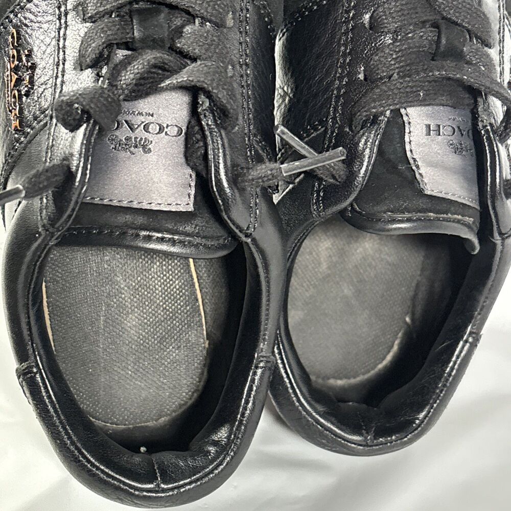 Coach Raylen Sneakers (Women’s 5.5B) Black Leather / Suede Athletic Shoes - Picture 6 of 7